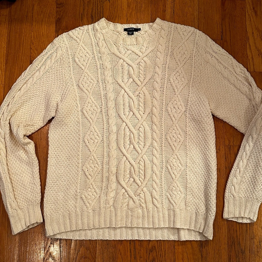 J CREW XL Fisherman’s Cotton Sweater
